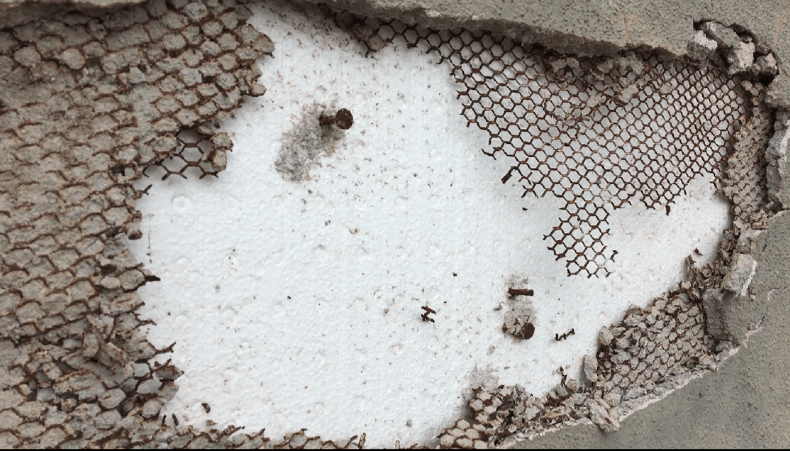 Stucco failure rusted wire lath